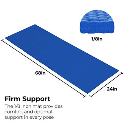 10-Pack Yoga Mat, 68" x 24" Non Slip Exercise Mat, 4mm Thick Gym Mat for Fitness and Stretching, Bulk Non Toxic Yoga Mats for Schools and Studios - color: Blue