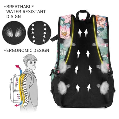 rickyh style School Backpack Travel Bag for Men & Women Lightweight College Back Pack with Laptop Compartmen - color: 04hh