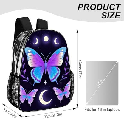 Rucksacks Lightweight Multipurpose Anti-Theft Magic Moon Moth Mystical Goth Astrology Art Shoulder Bag Big Capacity Traveling Camping Backpack With Side Pockets - color: Pattern 210