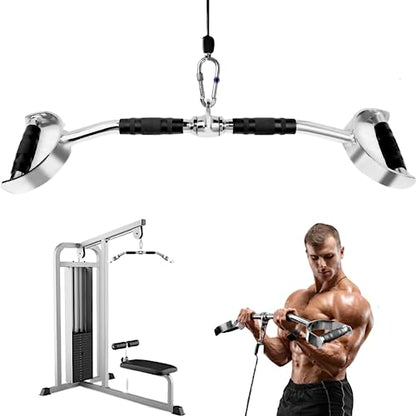 Yes4All Neutral Paddle Grip LAT Pull Down Bar, Range of Motion Spreader Handle Cable Attachments - color: Press Down Bar 27 Inches
