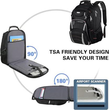 18.4 Inch Laptop Backpack,Extra Large Travel Backpack with RFID Anti Theft, TSA Friendly Backpack,Water Resistant,Computer Bag for Women Men Notebook&Basketball - color: Blackgrey, size: 18.4inch