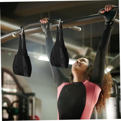 Toddmomy Hanging Ab Straps for Pull Up Bar Adjustable Fitness Straps Sturdy Nylon Soft Padding Ab Sling Kit for Strength Training Suitable for Home Gym Workouts