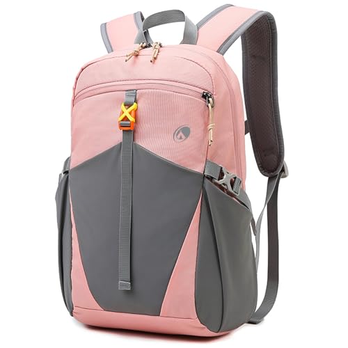 12L Hiking Backpack with Padded Straps for Kids, Waterproof Small Hiking Backpack with Chest Strap for Women, Mini Lightweight Kid Travel Backpacks Day Pack, Pink - color: Pink