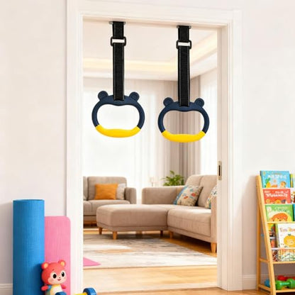 Gymnastics Rings Set of 2, 881.85lbs Weight Capacity, Adjustable Straps for Kids & Adults, Body Workout Gym Equipment for Strength Training, Pulling Exercises, Home Gym