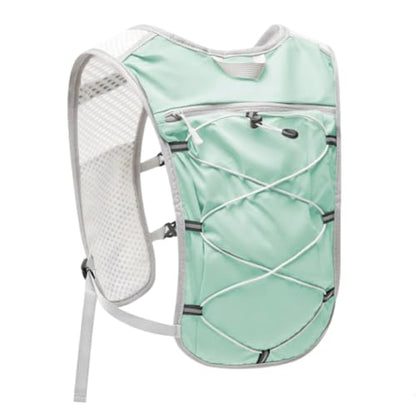 Hydration Backpack Lightweight Running Vest for Women Men with 500ml Soft Flask Hiking Daypack - color: Aqua Vest Only