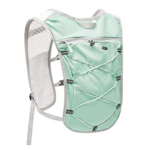 Hydration Backpack Lightweight Running Vest for Women Men with 500ml Soft Flask Hiking Daypack - color: Aqua Vest Only