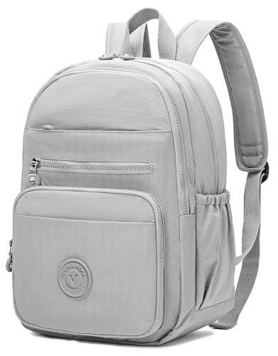 Hiking Waterproof 13" Laptop Backpack Purse for Women and Men,Travel Backpack - color: Light Grey