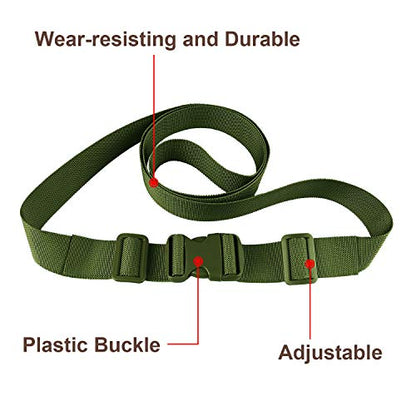 MAGARROW 1.5" Utility Straps with Buckle Adjustable, 4-Pack (Army Green, 9.5 feet Long) - color: Army Green, size: 1.5 in x 9.5 ft