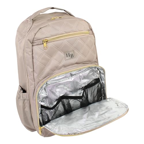 Hudson Baby Unisex Baby Premium Diaper Bag Backpack and Changing Pad, Taupe, One Size - color: Taupe