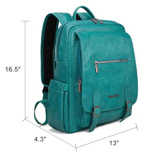 Montana West Laptop Backpack 15.6 Inch Work Backpack Purse for Women Travel Casual Daypack Bookbags with USB Port - color: 15.6-in Turquoise