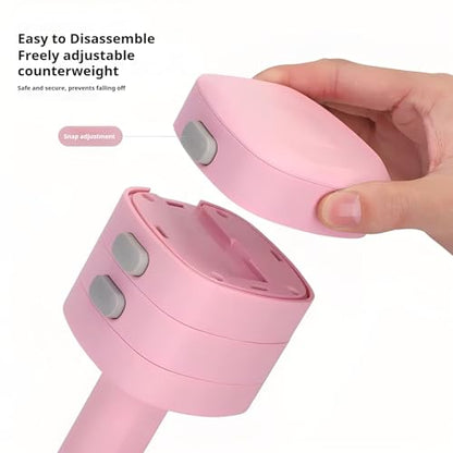Adjustable Dumbbell Set of 2, 4 in 1 Free Weights for Women with Fast Adjustment, Home Gym & Outdoor Exercise Training, Includes 2.2lb 3.3lb 4.4lb 5.5lb Hand Weights, Compatible with Kettlebells - color: Pink