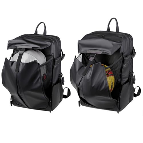 Basketball Backpack Large Sports Bag with Laptop Compartment for Helmet Soccer Volleyball Football Travel Waterproof - color: C