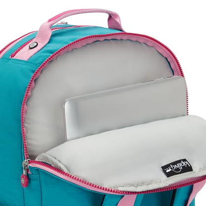 Kipling Women's Seoul Extra Large 17" Laptop Backpack, Durable, Roomy with Padded Shoulder Straps, Built-In Protective Sleeve - color: Striking Blue, size: 13.5''L x 17.75''H x 9''D