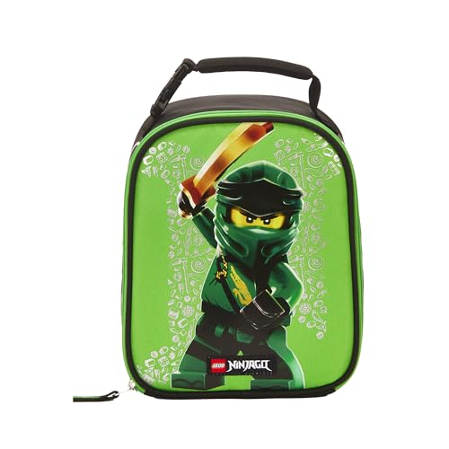 LEGO NINJAGO Lunch Box, Insulated Soft Reusable Lunch Bag Meal Container for Boys and Girls, Perfect for School, or Travel, Meal Tote to Keep Food and Drinks Cold, Hero Green - color: Hero Green