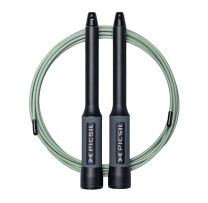 PICSIL - Sphinx Rope | 360° Spin Jump Rope | Dual Bearing System | Fast & Lightweight for Fitness, Cross Training Boxing | Adjustable Cable| Double Rolling | - color: Moonless