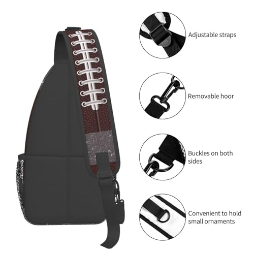 Sling Backpack Unisex Crossbody Chest Bag Shoulder Chest Bag For Women Men Hiking Travel - color: Football