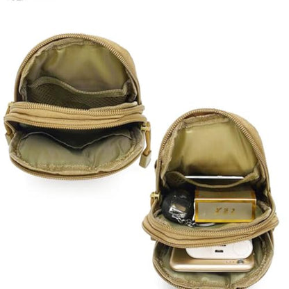 Belt Pouch, Tactical Molle Phone Pouch EDC Utility Pouches Waist Bag, Small Cell Phone Holster Gear Tool Gadget Pocket for Men - color: Shoulder Strap-Green