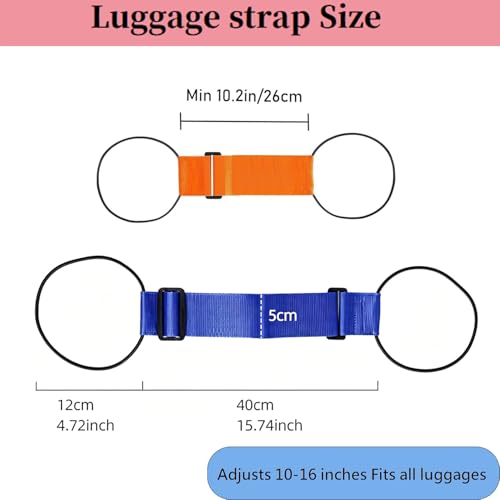 2PCS Luggage Straps, Adjustable Elastic Luggage Connector Straps, Multi-Functional Durable Travel Packing Straps for Securing Bags, Backpacks & Accessories(Black+Iridescent) - color: Black+Iridescent