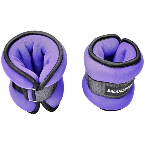 Fitvids Fully Adjustable Ankle Wrist Arm Leg Weights, 1-20LBS, Multiple Options - style: 2.5 lbs each (5-lb pair), Purple