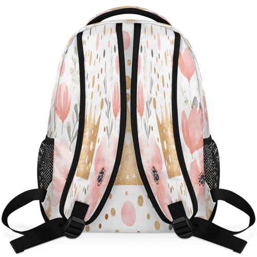 Crown Anemones Laptop Backpack for Women 17 inch Backpacks Lightweight Computer Bag Rucksack Casual Daypack Work Travel - color: Multicolor-8