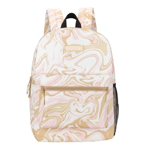 AEROPOSTALE Fieldtrip Unisex Backpack - AE Mens and Womens Bag for Everyday Use - Vanilla Sky - color: Taupe Marble