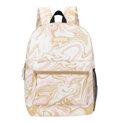 AEROPOSTALE Fieldtrip Unisex Backpack - AE Mens and Womens Bag for Everyday Use - Vanilla Sky - color: Taupe Marble