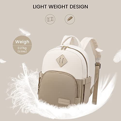 LOVEVOOK Backpack for Women Light Weight Waterproof Backpack Purses Daily Backpack… | Light Weight - color: Khaki-cream
