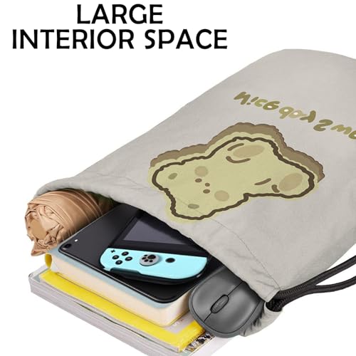 Drawstring Backpack Draw String Bag Sports Gym Bags Waterproof Cute Aesthetic Sackpack for Women(13"×17")-bear - color: Z20-bear