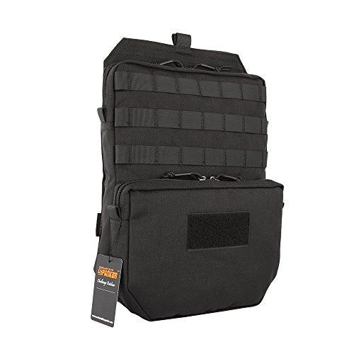 EXCELLENT ELITE SPANKER Tactical MOLLE Hydration Pack for 3L Hydration Water Bladder Molle Vest Accessory - color: Black