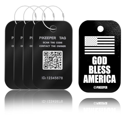 Smart QR Code Luggage Tags with Scan Location Display, Privacy Protected Lost and Found Recovery ID Labels, 4-Pack Waterproof Metal Suitcase Tags with Steel Loops for Travel Bag, Backpacks - color: Black