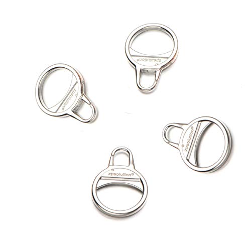 Zpsolution Zipper Handle Replacement Easy Use Round Zipper Pull Fixer for Jackets Coats Boots Shoes Backpack Luggage Suitcase - color: 4 sliver