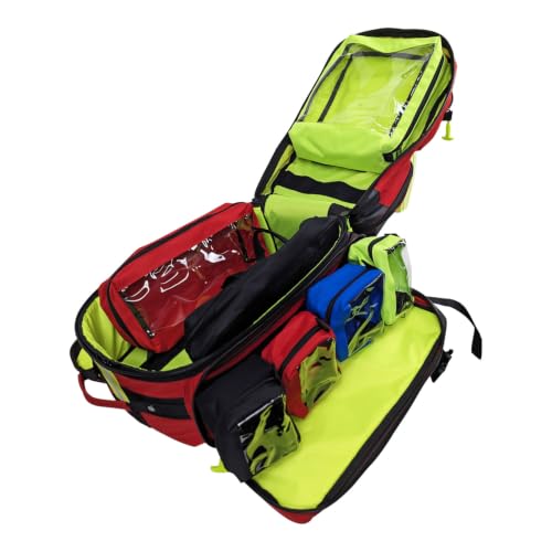 Kemp USA Premium Ultimate EMS Backpack Red Emergency Medical Trauma Bag - color: Premium Red