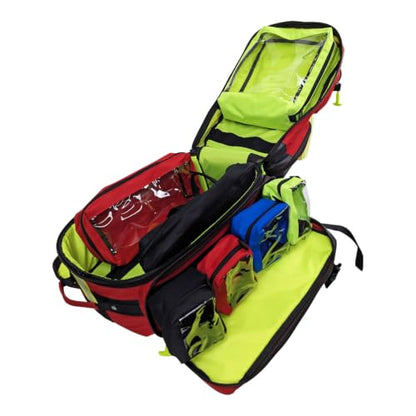 Kemp USA Premium Ultimate EMS Backpack Red Emergency Medical Trauma Bag - color: Premium Red
