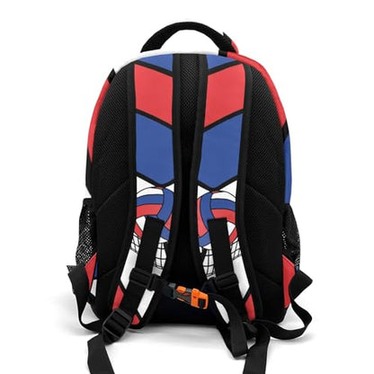 Volleyball Blue Red Shoulder Backpack Bag for Sports Travelling Hiking Camping - color: Muilti 12