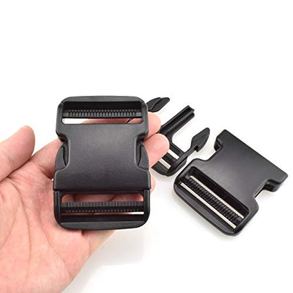 SGH Pro Extra Thick Hard Plastic Materials Military Grade Dual Adjustable Quick Side Release Buckles 2 Inch Wide 3 Pack Clips Snaps No Sewing Replacement for Nylon Strap Webbing Boat Cover Backpack - size: Extra Thick Dual Adjustable 2 inch 3 pieces