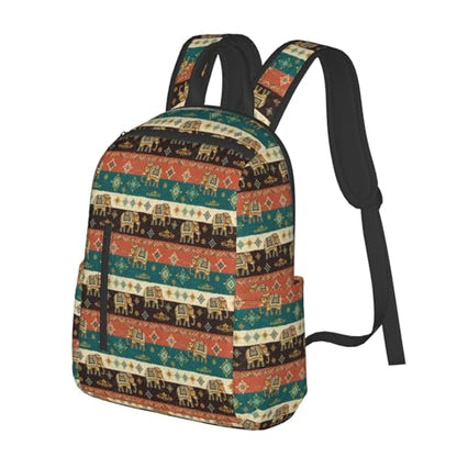 Expandable Outdoor Daypack Lotus Elephants African Ethnic, Flexible Capacity Hiking Rucksack for Wilderness Travel Field Activities Men Women - color: Picture (45)