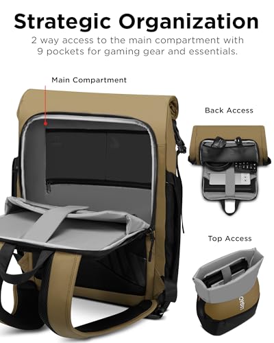 Lenovo Legion Gaming Laptop Backpack GB500, Expandable Capacity up to 25L, Fits 16-inch Laptops, Water Resistant - style: Gb500