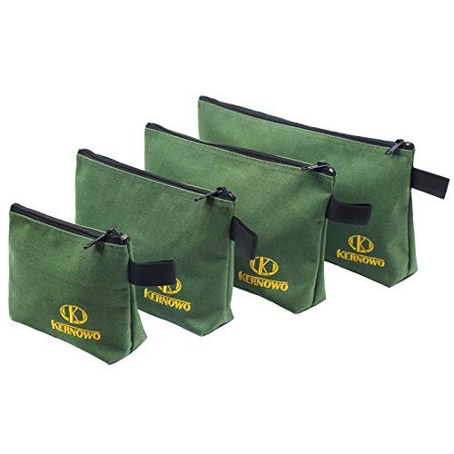 Premium Canvas Tool Pouch Zipper Bag,Small Tool Bag,Multipurpose Storage pouch(4Pack 7.5/9.5/11.5/13inch 20oz Water Resistant Heavy Duty Army Green Flat Bottom Tool bag with Dependable Zipper) - size: 13/11.5/9.5/7.5 inch