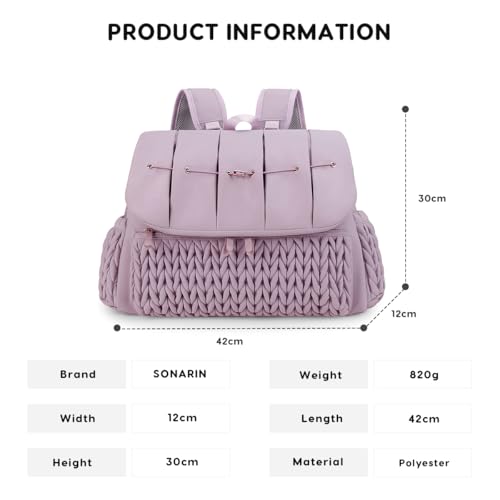 SONARIN Convertible Diaper Bag Backpack Waterproof Nappy Changing Bag Travel Mummy Bag with Changing Pad & Shoulder Strap(Purple) - color: Purple