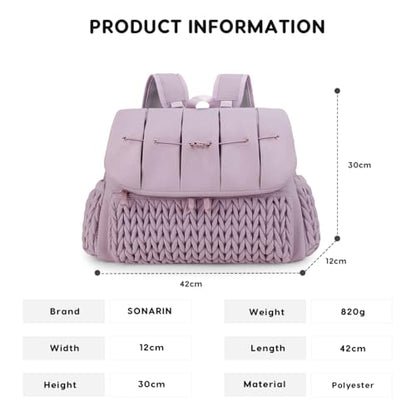 SONARIN Convertible Diaper Bag Backpack Waterproof Nappy Changing Bag Travel Mummy Bag with Changing Pad & Shoulder Strap(Purple) - color: Purple