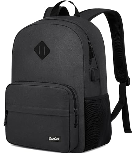 Backpack for School Teens Boys Girls, Lightweight Casual Backpacks for Men | Classic Basic Water Resistant Casual Daypack, 15.6 Inch Laptop Bookbag for College High School Work Travel, Black - color: Black, size: 15.6 Inch