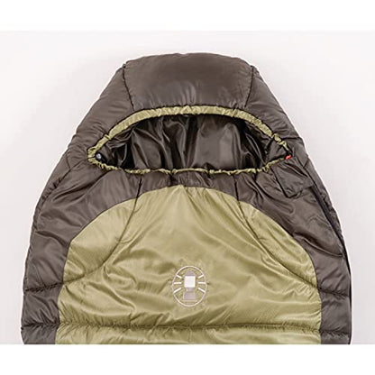 Coleman North Rim 0°F Sleeping Bag, Cold-Weather Mummy Sleep Sack with No-Snag Zipper & Adjustable Hood for Warmth & Ventilation, Camping Sleeping Bag - style: Contains Pfas