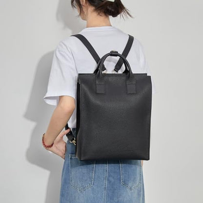 Simple and Lightweight Commuter Backpack 2025 New Business Large Capacity Computer Backpack Women's Premium Sensation Bag (Elegant Black) - color: Elegant Black