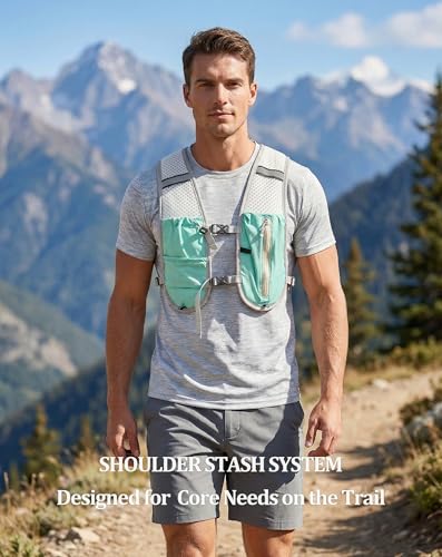 Small Lightweight Hiking Backpack, 3D Breathable Mesh Backpack with Water Bottle & Phone Pockets, Travel Daypack for Men Women, Cycling & City Tour - color: Light Green