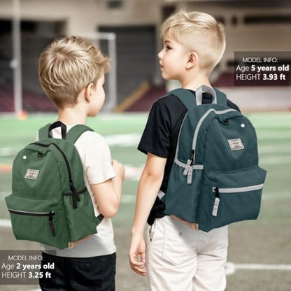 atgark Toddler Backpack for Boys 2-5: Preschool Kindergarten Backpack - 13" Daycare Backpack Fit A4 Folder - color: Peacock, style: Ages 2-5 (13" H Fit A4 Folder)