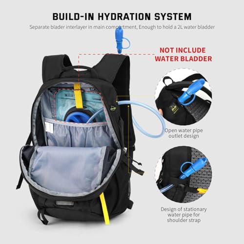 SKYSPER Small Hiking Backpack, 20L Lightweight Travel Backpacks Hiking Daypack for Women Men - color: Lantc20-black, size: 20l