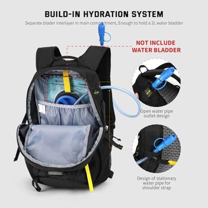 SKYSPER Small Hiking Backpack, 20L Lightweight Travel Backpacks Hiking Daypack for Women Men - color: Lantc20-black, size: 20l