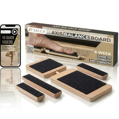 Ankle Board Set – Ankle Strengthening Equipment & Foot Balance Board – Wooden Ankle Rehab Trainer with 8-Week Guide and 10 Videos