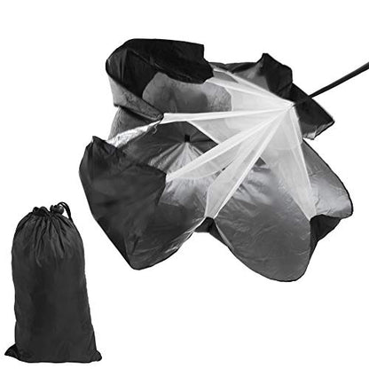 Training Resistance Parachute, Adjustable Speed Drag Parachute for Running Exercise with Lightweight Portable Bag, Waist Belt for Football Basketball Track and Field