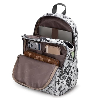 Montana West Backpack Purse for Women Western Aztec Backpack Purse Lightweight Casual Daypack for Travel - color: Black